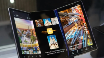 سامسونغ تعرض أول هاتف في العالم يطوى ثلاث مرات ليتحول