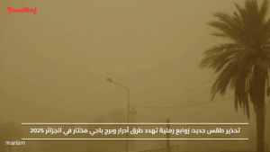 تحذير طقس جديد: زوابع رملية تهدد طرق أدرار وبرج باجي مختار في الجزائر 2025