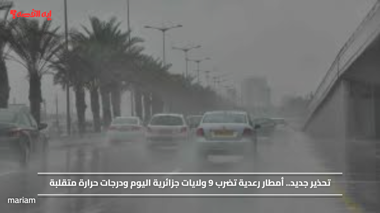 تحذير جديد.. أمطار رعدية تضرب 9 ولايات جزائرية اليوم ودرجات حرارة متقلبة