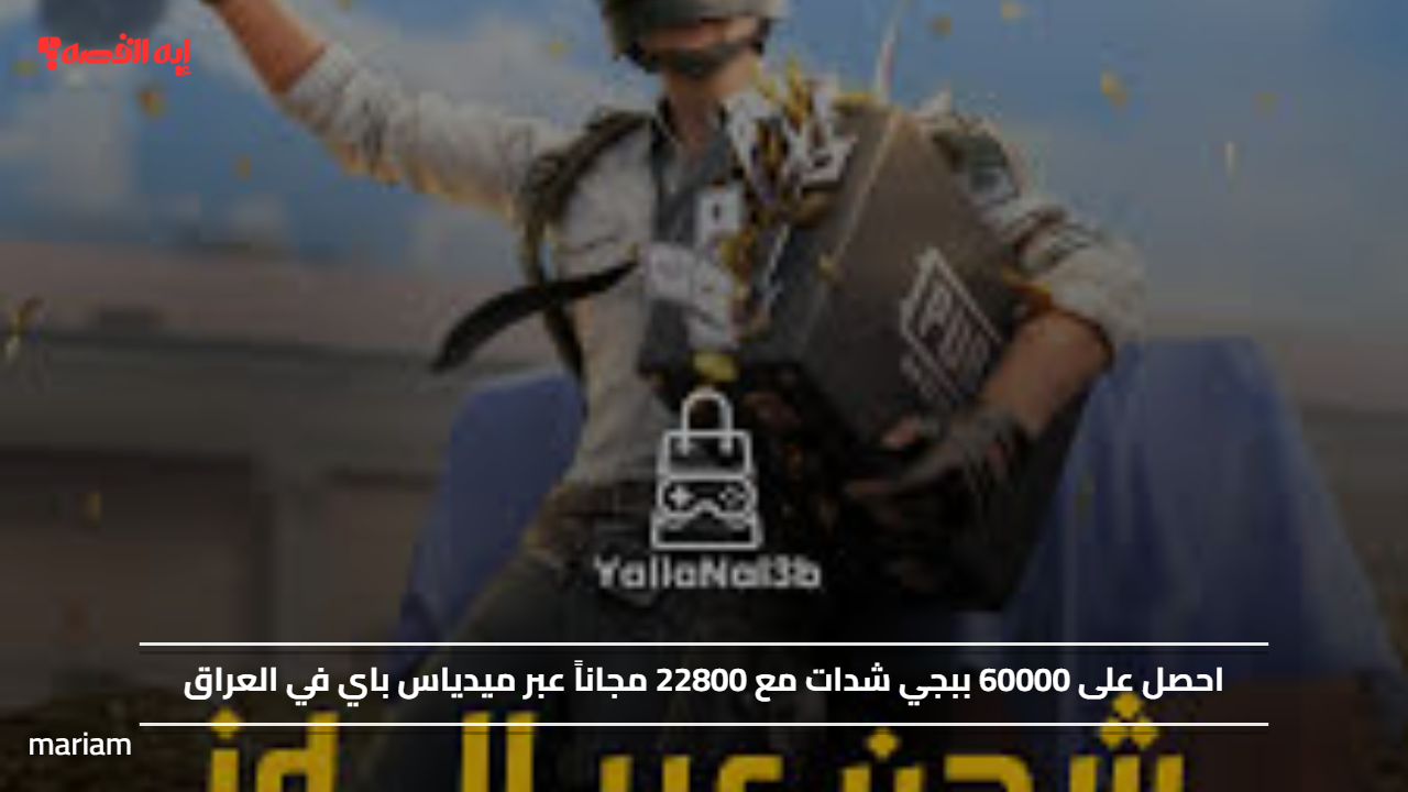 احصل على 60000 ببجي شدات مع 22800 مجاناً عبر ميدياس باي في العراق