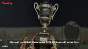 جدول مواعيد كأس مصر 2025 -2026.. مواعيد مباريات الفراعنة وأبرز المواجهات