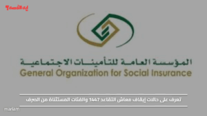 تعرف على حالات إيقاف معاش التقاعد 1447 والفئات المستثناة من الصرف