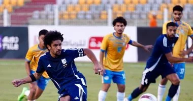 أحمد العجوز يتقدم لإنبى بالهدف الأول على طلائع الجيش فى الشوط الأول