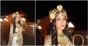 حكاية تاج هدى المفتي.. كيف تحول نقش فرعوني إلى قطعة مجوهرات عصرية؟