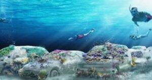 سيارات خرسانية تغرق قبالة ميامي لتصبح موطنًا جديدًا للشعاب المرجانية.