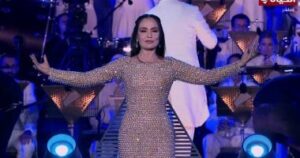 في ليلة للتاريخ.. شريهان تجسد أسطورة الفن على مسرح المتحف المصري الكبير.