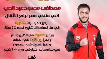 6 ميداليات متنوعة عبد الحي ونافع يتألقان في البطولة العربية