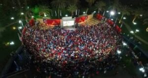 التنمية الشبابية بالجزيرة يعرض مباريات أمم أفريقيا على شاشة عملاقة