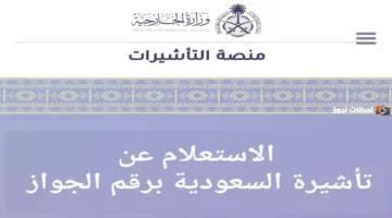 رقم الجواز فقط طريقة الاستعلام عن تأشيرة السعودية عبر منصة.webp