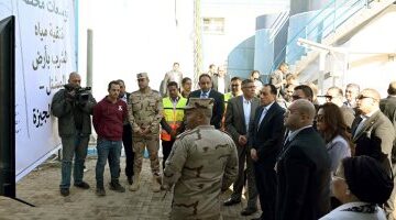 محطة مياه الصف رئيس الوزراء يضغط زر التشغيل التجريبي بمشروع