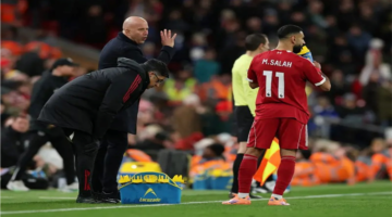 هدف قاتل محمد صلاح يوجه رسالة إلى مدربه آرني سلوت