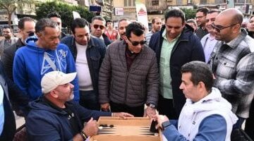 وزير الرياضة يشهد ختام دوري القهاوي للطاولة والدومينو في نسخته