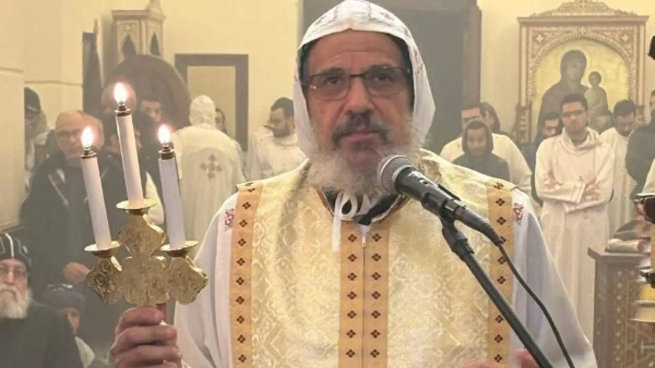 الأنبا أنجيلوس يترأس صلاة عيد الغطاس المجيد بدير البراموس