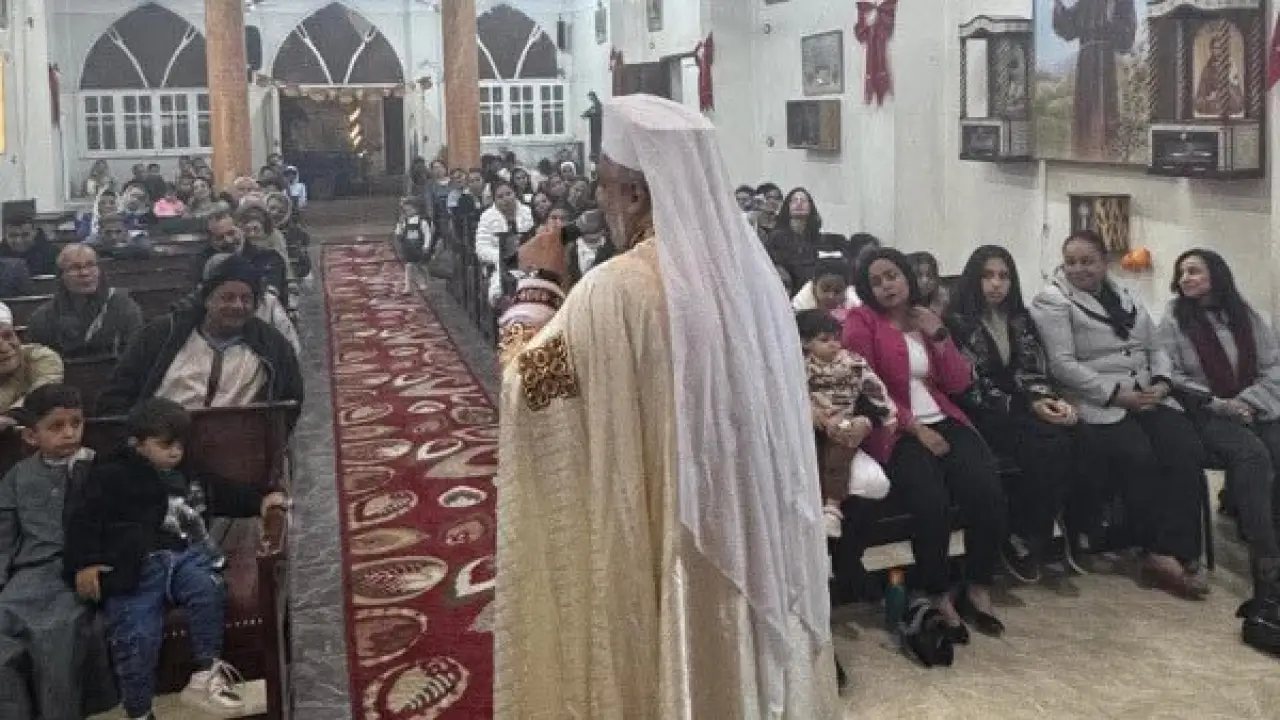 الأنبا عمانوئيل يترأس عيد الغطاس المجيد برعية السيدة العذراء بكوم أمبو بأسوان