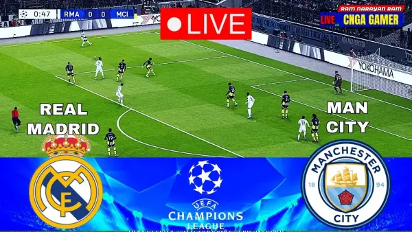 "بث مباشر (0_0).. مباراة ريال مدريد ومانشستر سيتي الان في دوري الابطال بجودة عالية بدون تقطيع