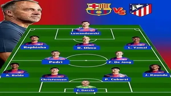 «بوجوه جديدة وتكتيك هجومي.. تشكيل برشلونة المتوقع اللي ممكن يقلب موازين مباراة أتلتيكو مدريد!»