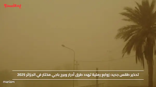 تحذير طقس جديد: زوابع رملية تهدد طرق أدرار وبرج باجي مختار في الجزائر 2025