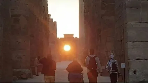 تعامد الشمس على معابد الكرنك في الأقصر يؤشر بداية فصل الشتاء ويبرز دقة التوقيت الفلكي