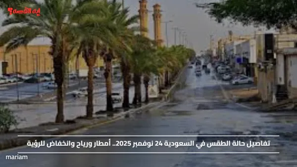 تفاصيل حالة الطقس في السعودية 24 نوفمبر 2025.. أمطار ورياح وانخفاض للرؤية