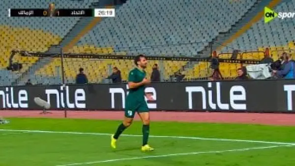 فادى فريد يسجل ثنائية للاتحاد السكندرى فى مرمى الزمالك خلال 5 دقائق