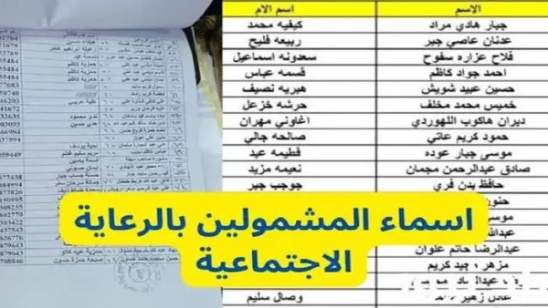 “جاهز تعرف النتيجة؟”.. تحميل قائمة أسماء الرعاية الاجتماعية PDF الوجبة الأخيرة 2025 بكل سهولة في العراق!