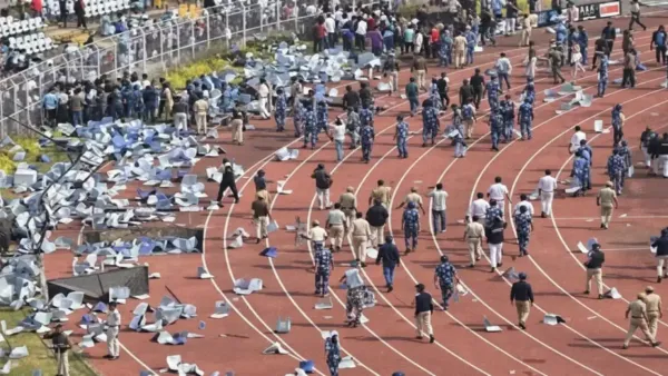 جماهير ميسي تُحدث فوضى وتدمر ملعب الهند بعد أول 10 دقائق من المباراة