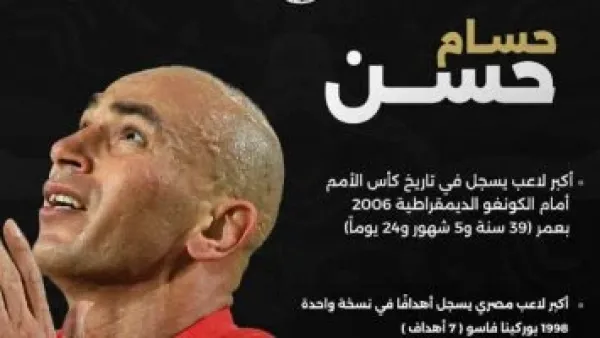 حسام حسن أكبر لاعب يسجل فى تاريخ أمم أفريقيا بعمر 39 عاما و5 شهور