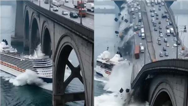 حقيقة فيديو الجسر بالصين.. كشف زيف انهيار جسر حديث في النرويج بالذكاء الاصطناعي