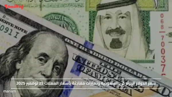 سعر الدولار اليوم في السعودية وتغيّرات مفاجئة بأسعار العملات 25 نوفمبر 2025