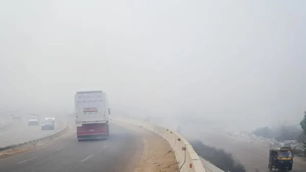 شبورة مائية كثيفة تعيق الطرق السريعة والزراعية في القاهرة والمحافظات صباح اليوم