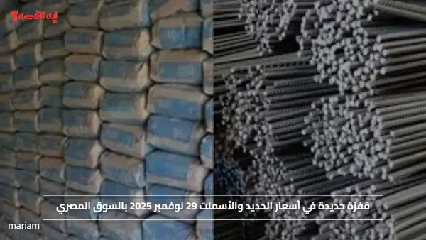 قفزة جديدة في أسعار الحديد والأسمنت 29 نوفمبر 2025 بالسوق المصري