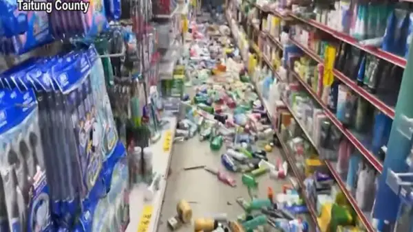 قوة 6.1 ريختر.. مشاهد صادمة ترصد تأثير زلزال تايوان داخل المتاجر والمباني تايتونج