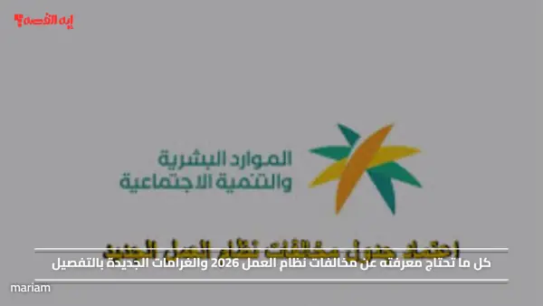 كل ما تحتاج معرفته عن مخالفات نظام العمل 2026 والغرامات الجديدة بالتفصيل