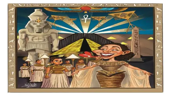 معرض الكاريكاتير الدولي في القاهرة يحتفي بالمتحف الكبير وتراث مصر عبر 150 لوحة فنية