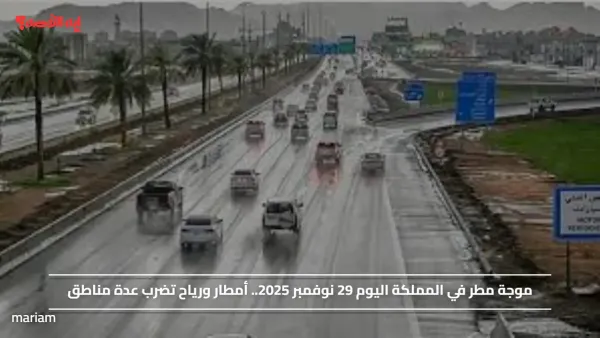 موجة مطر في المملكة اليوم 29 نوفمبر 2025.. أمطار ورياح تضرب عدة مناطق