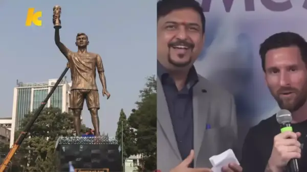 ميسي يعلق على حقيقة طول تمثاله العملاق ويكشف تفاصيل صنعه