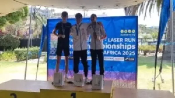 عمر زيدان يحرز الميدالية الذهبية في بطولة العالم لليزر رن بجنوب أفريقيا