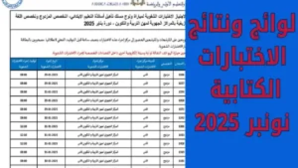جميع اسماء  "المقبولين PDF" نتائج كتابي مباراة التعليم دورة نونبر 2025 PDF حسب كل جهة بالمغرب