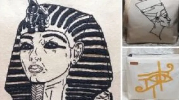 فنانة مصرية "ترسم" بالخيوط لتعيد وجوه الحضارة المصرية القديمة إلى عالم الموضة.