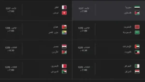 جدول مباريات كأس العرب 2025 وتفاصيل القنوات الناقلة لكل مواجهة