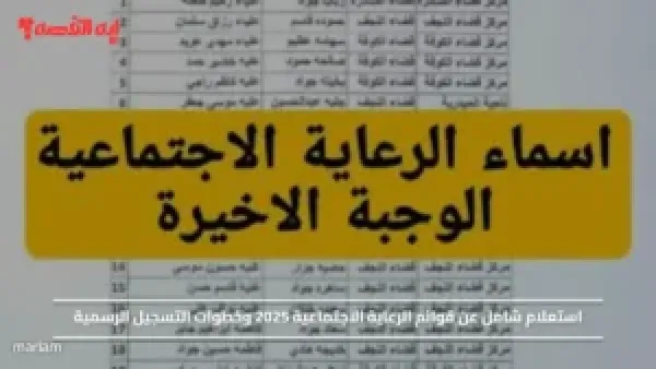 استعلام شامل عن قوائم الرعاية الاجتماعية 2025 وخطوات التسجيل الرسمية