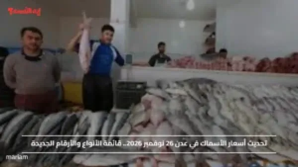 تحديث أسعار الأسماك في عدن 26 نوفمبر 2026.. قائمة الأنواع والأرقام الجديدة