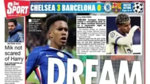 تشكيلة إستيفاو تجتاح تقييمات صحف العالم بعد ثلاثية تشيلسي ضد برشلونة وسقوط مانشستر سيتي