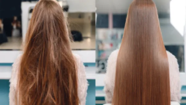 هيهفهف على خدودك.. اكتشفي سر فرد وتنعيم الشعر الخشن والمجعد هيبقي زي الحرير من اول مرة