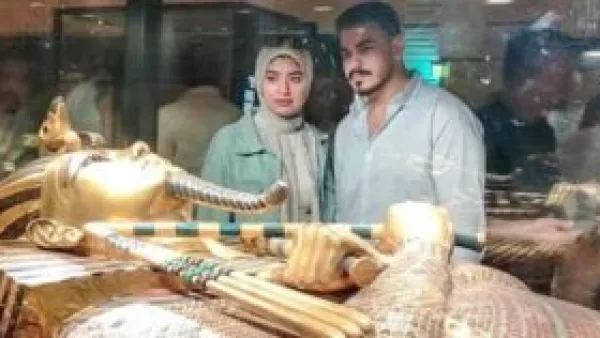 تابوت توت عنخ آمون الذهبي يواجه العالم من مقره الجديد بالمتحف الكبير