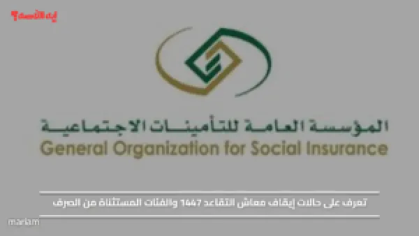 تعرف على حالات إيقاف معاش التقاعد 1447 والفئات المستثناة من الصرف