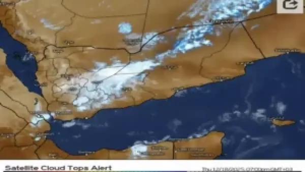 عاصفة مطرية تغطي 80% من اليمن تؤثر على ملايين المزارعين ومدن الساحل