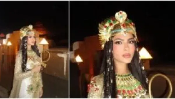 حكاية تاج هدى المفتي.. كيف تحول نقش فرعوني إلى قطعة مجوهرات عصرية؟