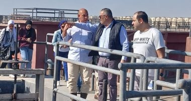 رئيس مياه القناة يزور محطة معالجة صرف صحي بورفؤاد ويفاجئ العاملين