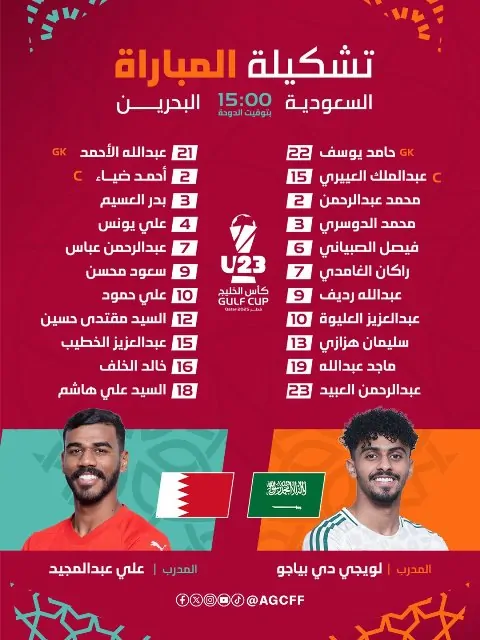 صدمة الجماهير.. السعودية تخسر أولى مبارياتها أمام البحرين بكأس الخليج 2025 3 صدمة الجماهير.. السعودية تخسر أولى مبارياتها أمام البحرين بكأس الخليج 2025